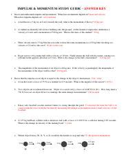 Read Online Study Guide Impulse And Momentum Answers 