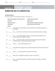 Download Study Guide Momentum Its Conservation Answers Key 