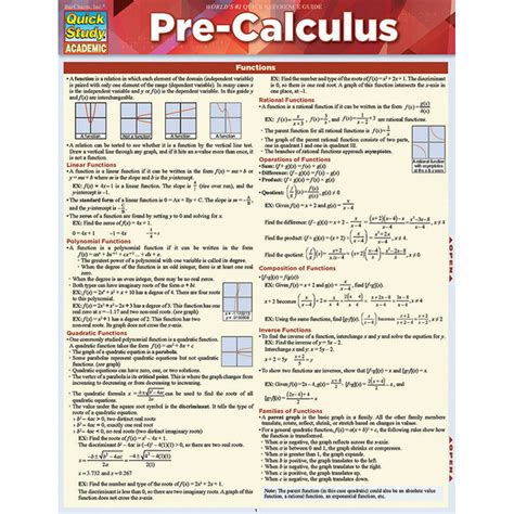 Read Online Study Guide Pre Calculus 