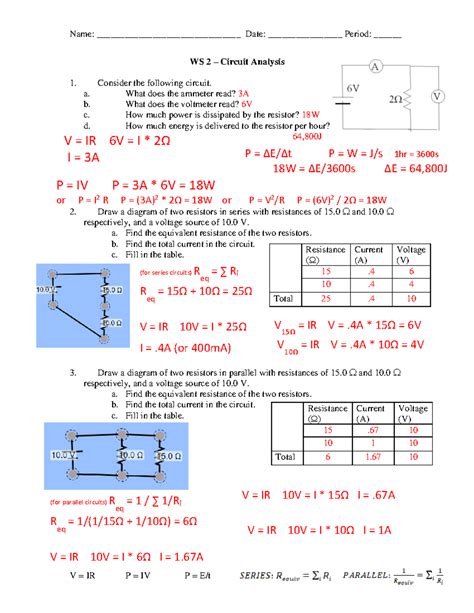 Download Study Guide Series And Parallel Circuits Answers 