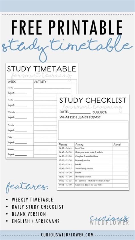 Read Study Guide Template For Kids 