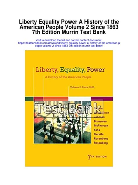 Full Download Study Guide Volume Ii For Murrin Et Al Liberty Equality Power A History Of The American People Vol 2 Paperback 