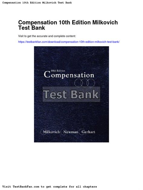 Full Download Study Guides For Compensation Milkovich 10Th Edition 