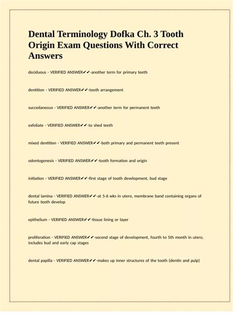 Studyware For Dofkas Dental Terminology 2nd