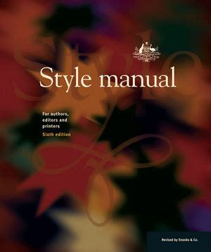 Download Style Manual For Authors Editors And Printers 