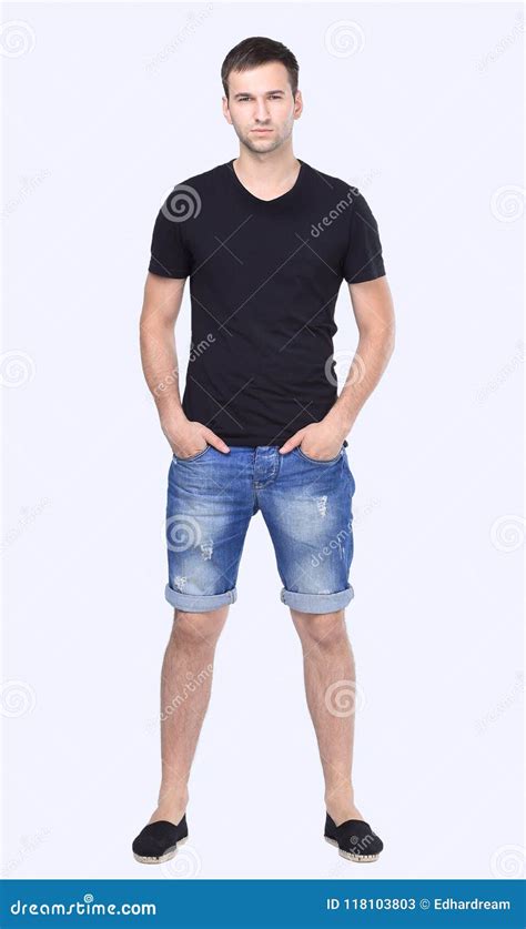 stylish guy in shorts and a t-shirt Stock Photo Adobe Stock