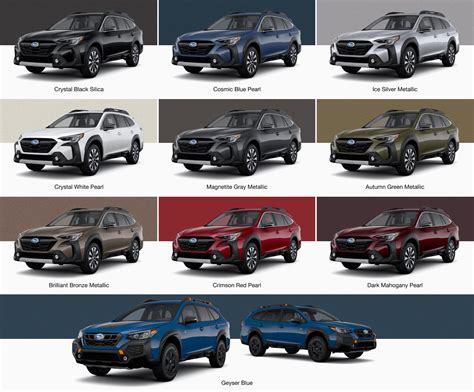 subaru colors