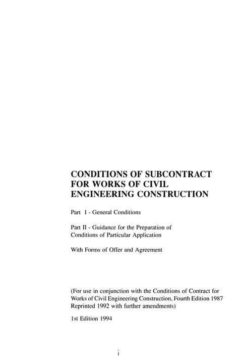 Full Download Subcontract Forms Fidic 