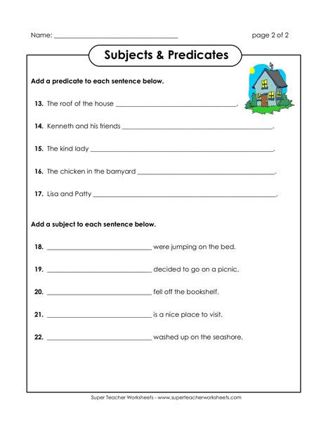 Subject And Predicate Worksheets Easy Teacher Worksheets Subjects And Predicates Worksheet Answer Key - Subjects And Predicates Worksheet Answer Key