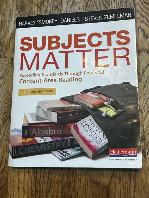 Subjects Matter Second Edition Exceeding Standards Through Powerful Content Area Reading