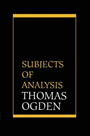 Subjects Of Analysis