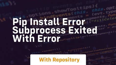 subprocess error with pip install YouTube