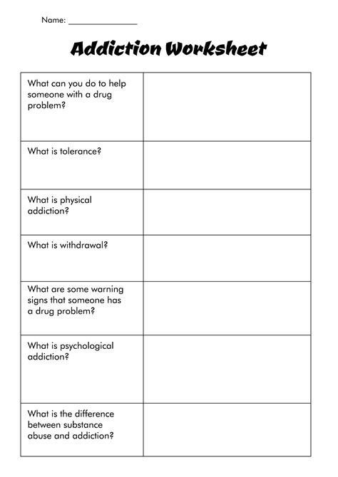 Substance Abuse Recovery Worksheets Yooob And Substance Abuse Ocean Current Worksheet Answers - Ocean Current Worksheet Answers
