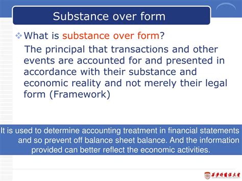 Substance Over Form