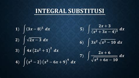substitusi integral
