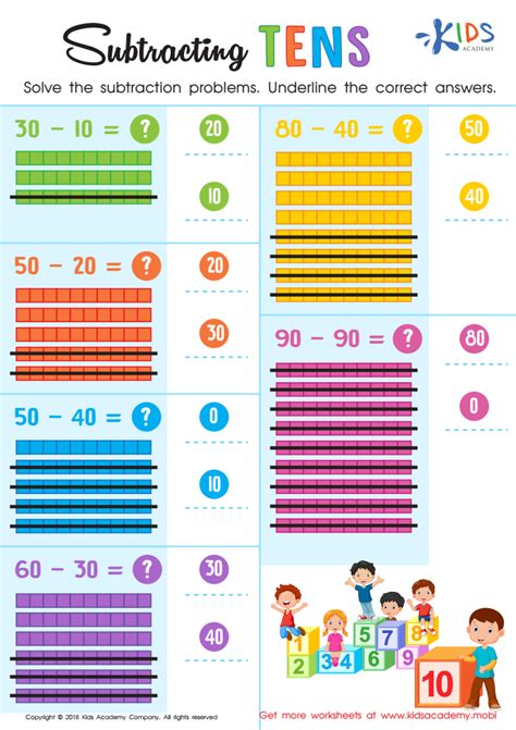 Subtract 10 And Multiples Of 10 Worksheets Super Subtraction From 10 Worksheet - Subtraction From 10 Worksheet