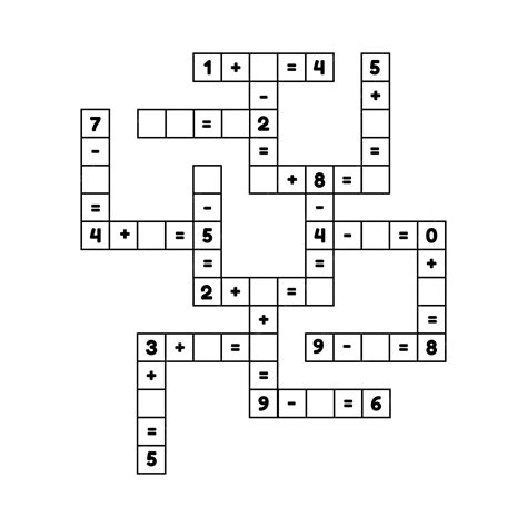 Subtract 6 Crossword Puzzle Clues Subtraction Puzzle - Subtraction Puzzle