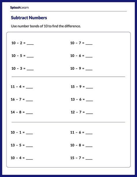 Subtract To Find The Difference Math Worksheets Splashlearn Find The Difference Math - Find The Difference Math