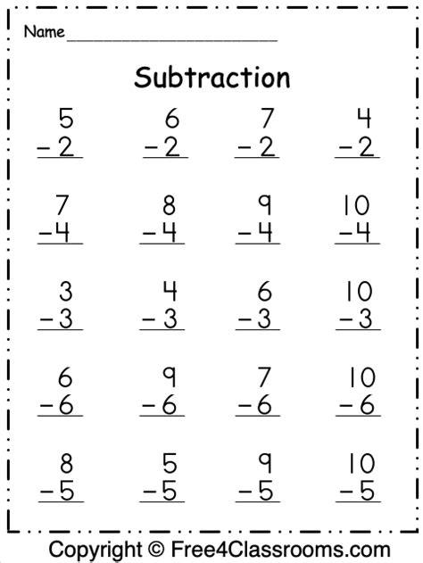 Subtracting 1 Digit Numbers With All Regrouping 49 Subtracting One Digit Numbers - Subtracting One Digit Numbers