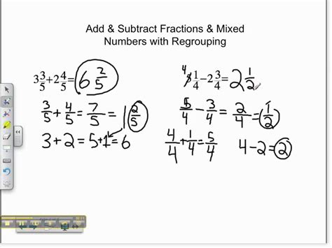 Subtracting Fractions With Regrouping Youtube Subtracting Fractions With Borrowing - Subtracting Fractions With Borrowing