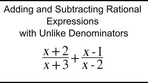 Subtracting Rational Expressions Unlike Denominators Khan Academy Subtracting Fractions With Unlike Numerators - Subtracting Fractions With Unlike Numerators