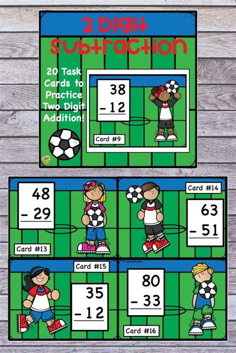 Subtracting Two Digit Numbers Soccer Game Math Play Soccer Subtraction - Soccer Subtraction