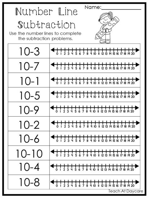 Subtracting With Number Line Worksheets Math Aids Com Subtraction On A Number Line Worksheets - Subtraction On A Number Line Worksheets