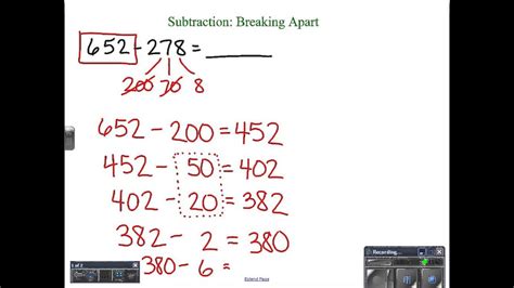 Subtraction By Breaking Apart Youtube Break Apart Strategy Subtraction - Break Apart Strategy Subtraction
