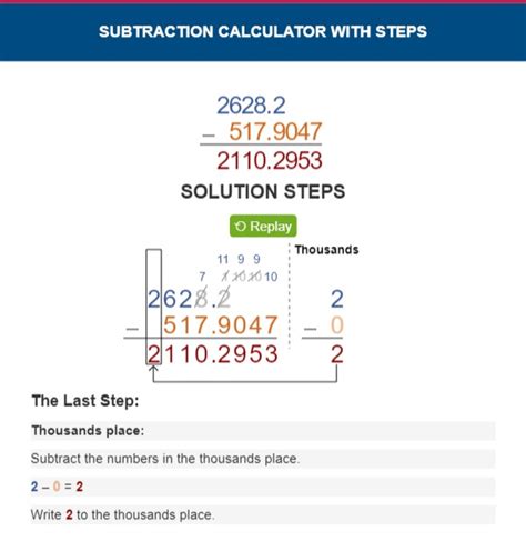 Subtraction Calculator With Steps Mad For Math Subtraction Steps - Subtraction Steps
