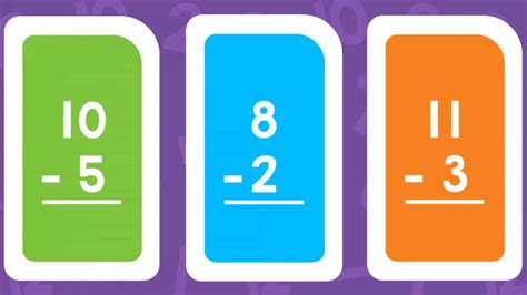 Subtraction Flash Cards Stem Sheets Printable Subtraction Flash Cards - Printable Subtraction Flash Cards