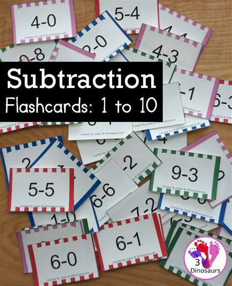 Subtraction Flashcards Flashcards For Kindergarten Amp Preschool Free Subtraction Flashcards - Subtraction Flashcards