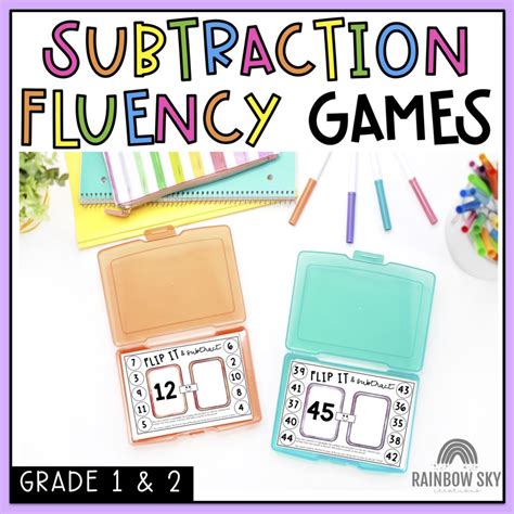 Subtraction Fluency Games Subtraction Math Centres Rainbow Subtraction Fluency - Subtraction Fluency