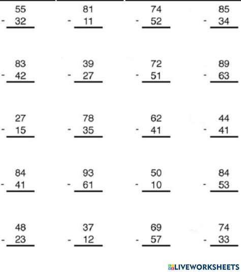 Subtraction For Class 2