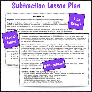 Subtraction Lesson Plans Subtraction Lesson Plans - Subtraction Lesson Plans
