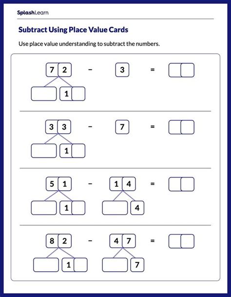 Subtraction Using Place Value Cards Math Worksheets Splashlearn Subtraction Using Place Value - Subtraction Using Place Value