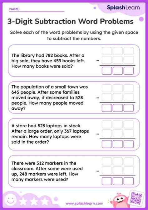 Subtraction Word Problems For Class 2