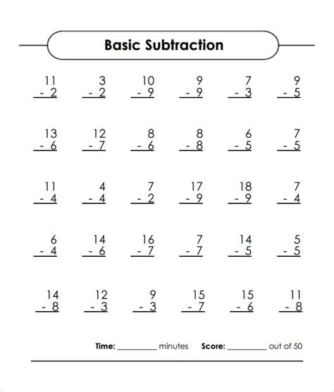 Subtraction Worksheet Maker Stem Sheets Subtraction Drill Sheets - Subtraction Drill Sheets