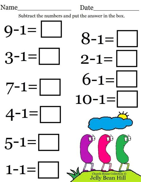 Subtraction Worksheets For K 5 K5 Learning Simple Subtraction - Simple Subtraction