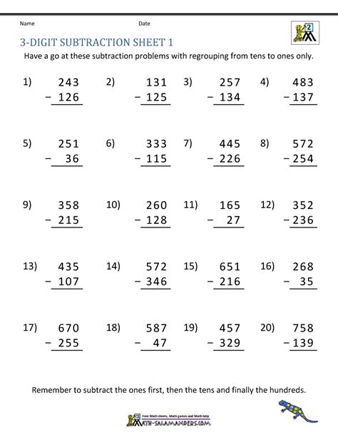Subtraction Worksheets Subtraction Worksheet For 2nd Grade - Subtraction Worksheet For 2nd Grade