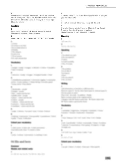 Success Intermediate Workbook Answer Key