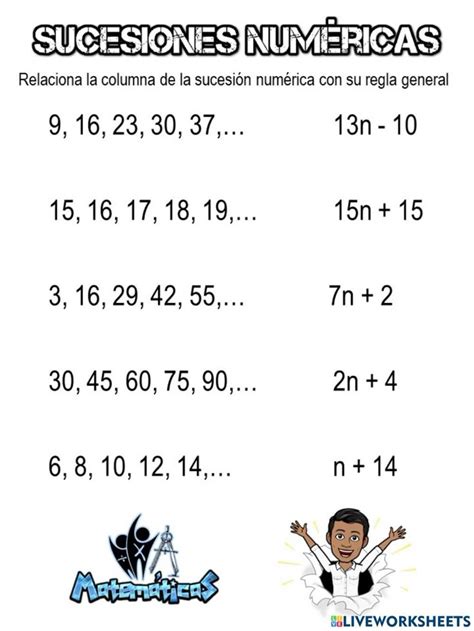 Sucesiones Numericas Ejercicios