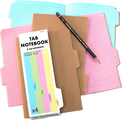 Suck Uk A5 Tab Notebook Set Of 4