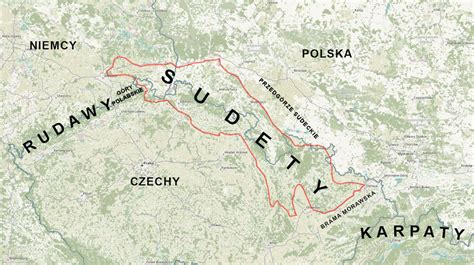 sudety na mapie