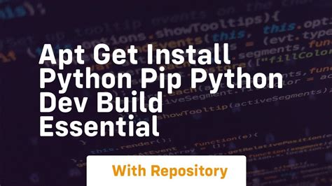 sudo aptget install pythonpip pythondev buildessential YouTube