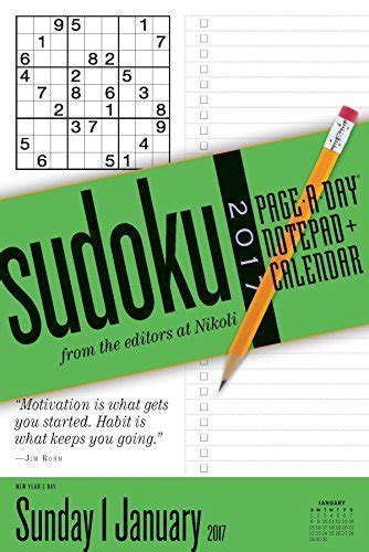Read Online Sudoku Notepad Calendar 2017 