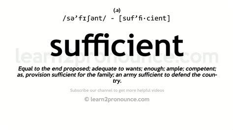 sufficient meaning