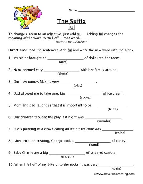 Suffix Ful Worksheet Teaching Resources Teachers Pay Teachers Suffix Ful Worksheet - Suffix Ful Worksheet