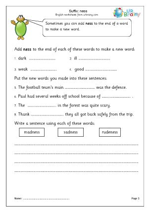 Suffix Ness Worksheet Live Worksheets Suffix Ness Worksheet - Suffix Ness Worksheet