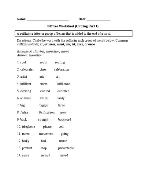 Suffix Worksheets Suffixes Worksheet 5th Grade - Suffixes Worksheet 5th Grade