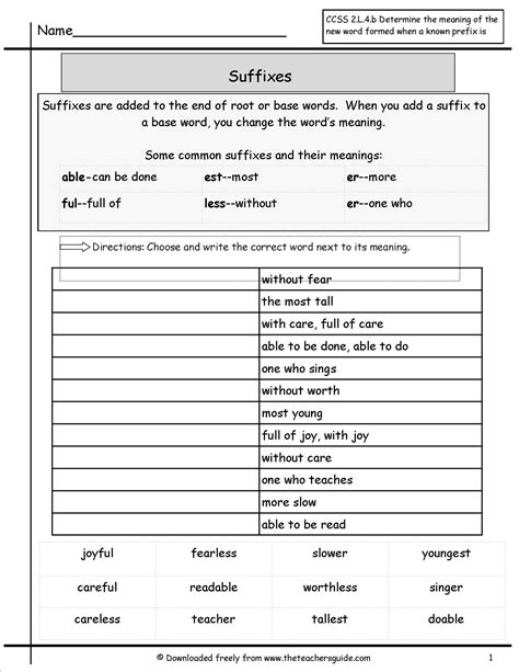 Suffixes Worksheets Pdf Suffixes Worksheets 4th Grade - Suffixes Worksheets 4th Grade